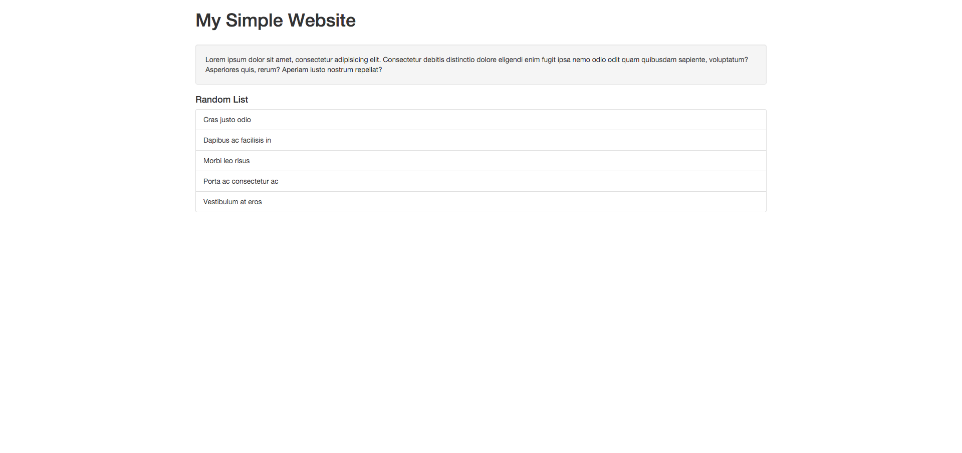 Vanguard - Simple Website Example